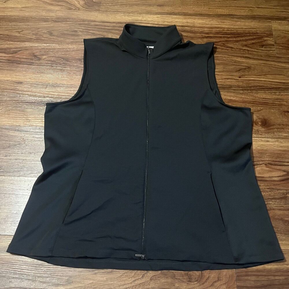 Greg Norman Golf Vest Black Performance Athletic Moisture-Wicking Women Size 2XL